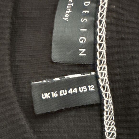 OSOS Design Maxi Dress Sz US12. Black Sleeveless Summer Boho Cotton Stretch - Picture 10 of 12